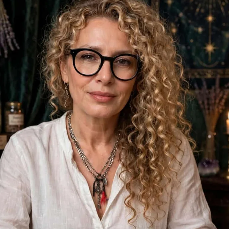 Retrato de Consuelo, canalizadora de energías y tarotista